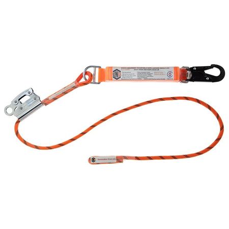 LINQ® Single Leg Adjustable Kernmantle Rope Lanyard 2M