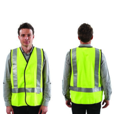 WORKIT® Fluro Safety H-Back Taped Vest – Day/Night Use (5Pack)