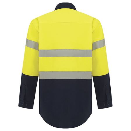 WORKIT® Hi-Vis Two-Tone Closed Front Regular Weight Taped Shirt