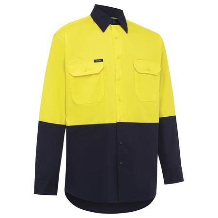 WORKIT® Hi-Vis Two-Tone Lightweight Long Sleeve Adjustable Cuff Shirt
