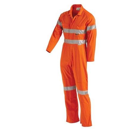 WORKIT® Hi-Vis Lightweight Cotton Drill Taped Coverall with Nylon Studs