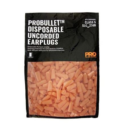 ProBullet Disposable Earplug Refill – 500 Pairs