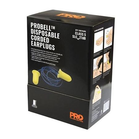 ProBell Disposable Earplugs – Corded (100Pack)