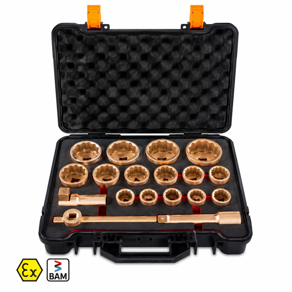 1" Drive Non-Sparking Socket Set – 19 Piece