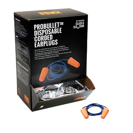 ProBullet Disposable Corded Earplugs (100Pack)