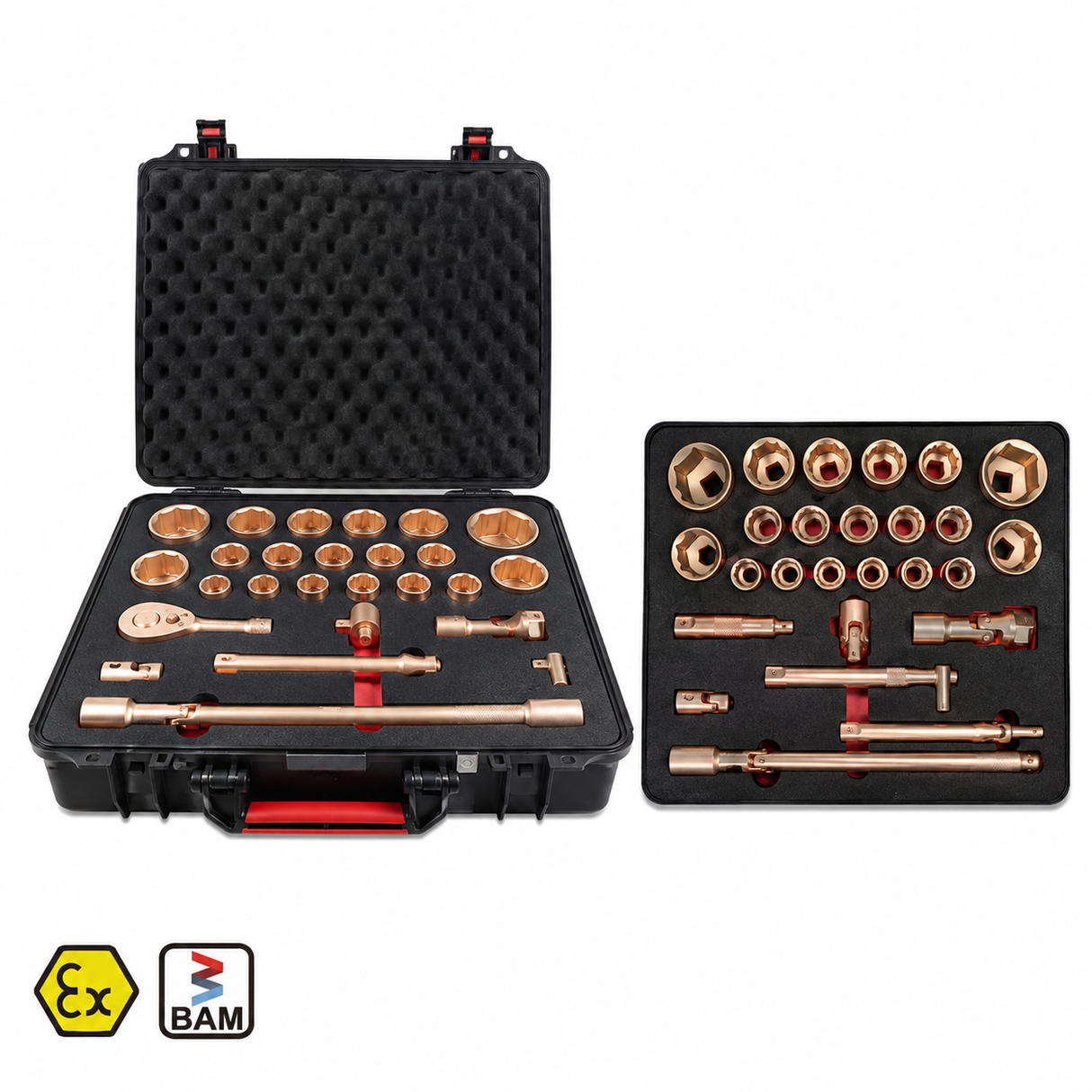 3/4" & 1" Drive Non-Sparking Socket Set – 27 Piece