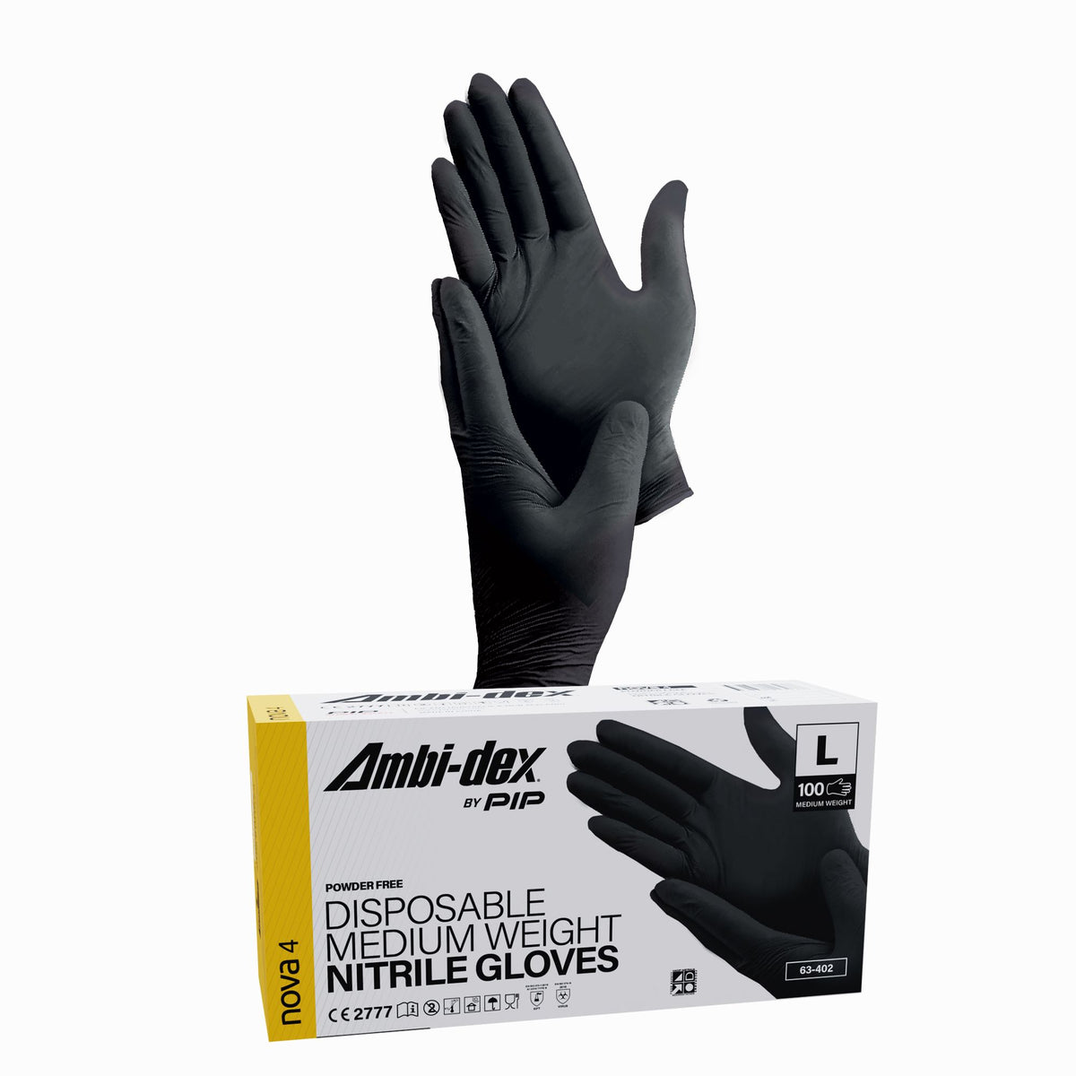 NOVA 4 Black Nitrile Disposable Gloves | 100 Pack