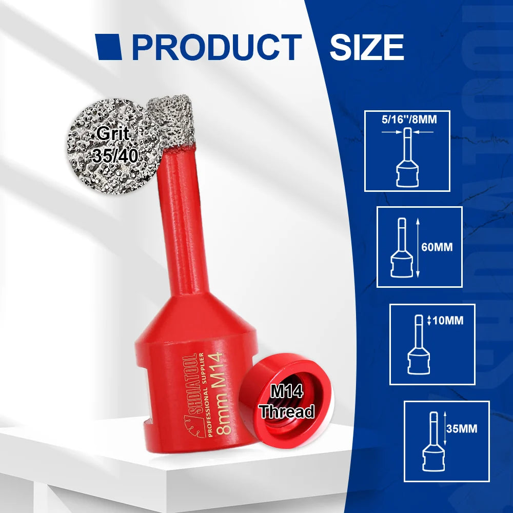 M14 Diamond Hole Saw for Porcelain Tile & Stone | 6–125 mm
