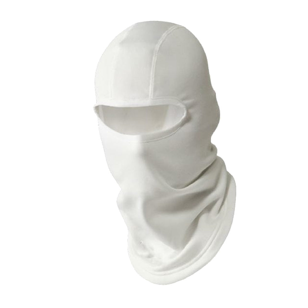 White balaclava on a white background
