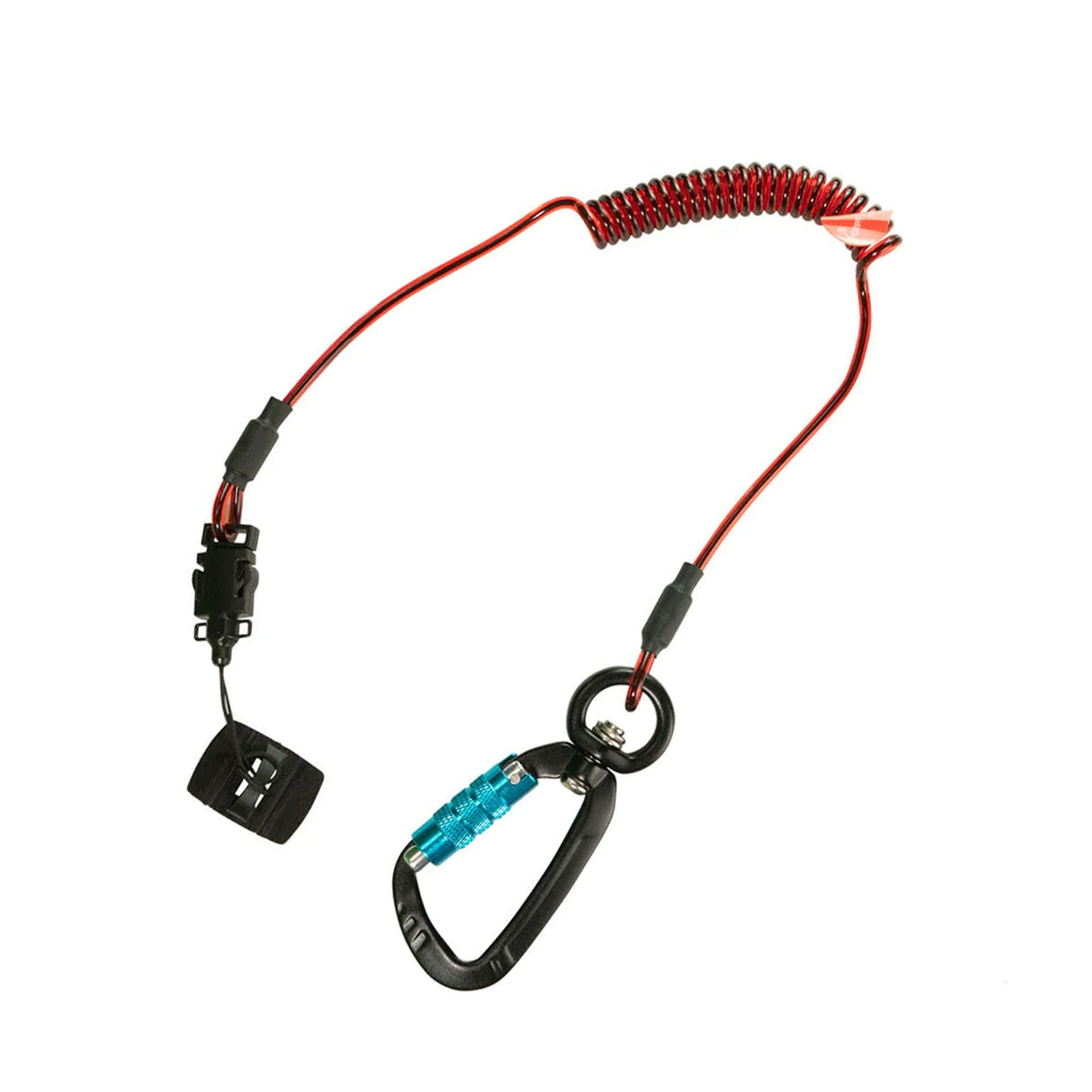 GRIPPS® Coil E-Tether with Dual-Locking Carabiner & E-Catch – 0.5 kg / 1.1 lb Drop-Prevention Device Tether