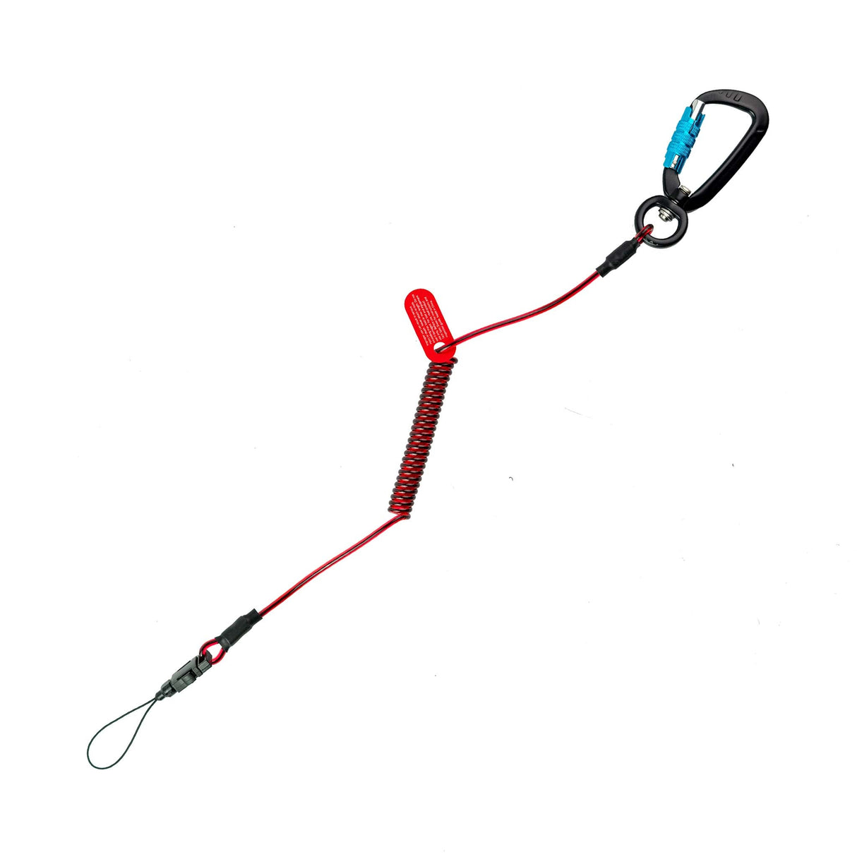 GRIPPS® Coil E-Tether with Dual-Locking Carabiner – 0.5 kg / 1.1 lb Drop-Prevention Device Tether