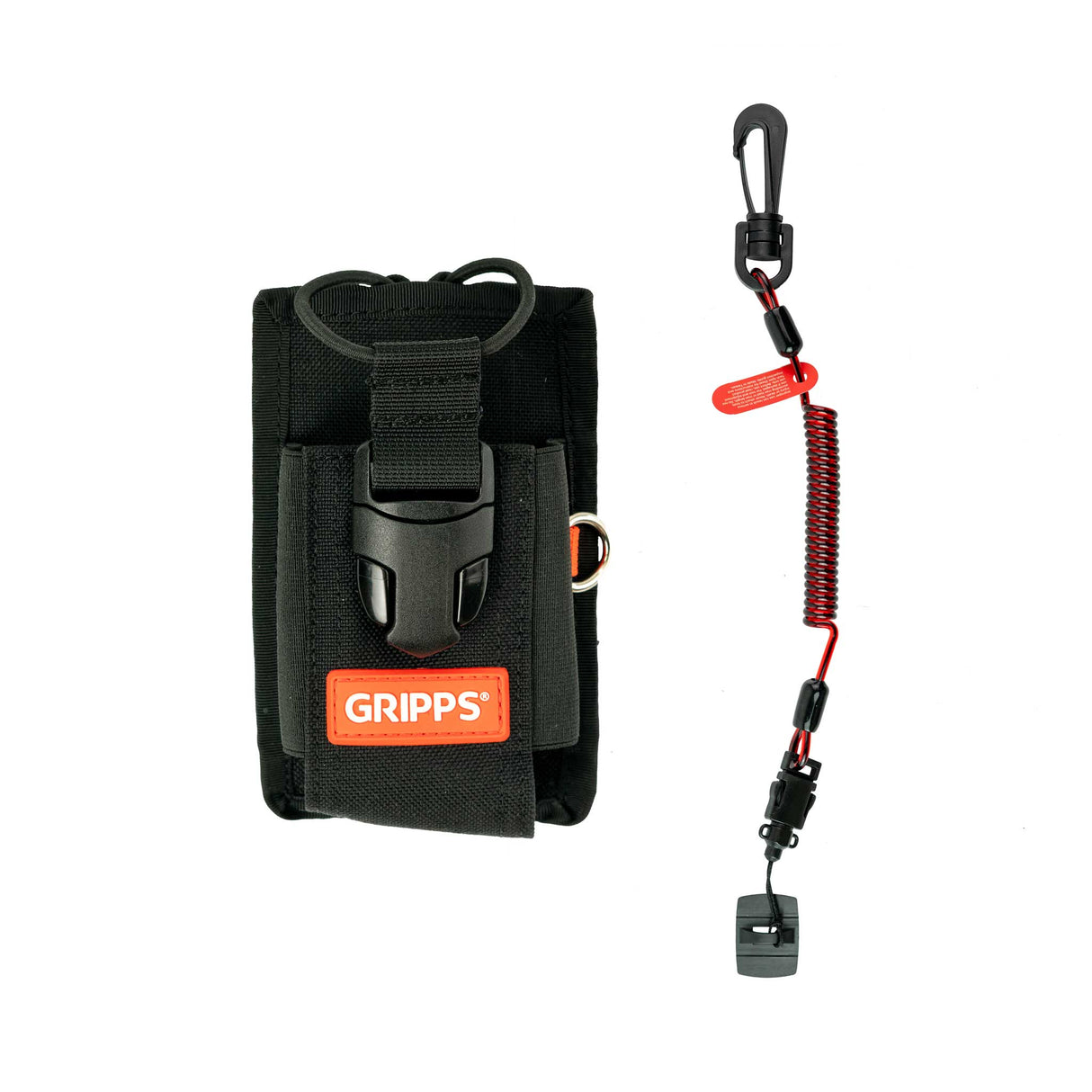 GRIPPS® Adjustable Two-Way Radio Holster with Coil E-Tether & E-Catch
