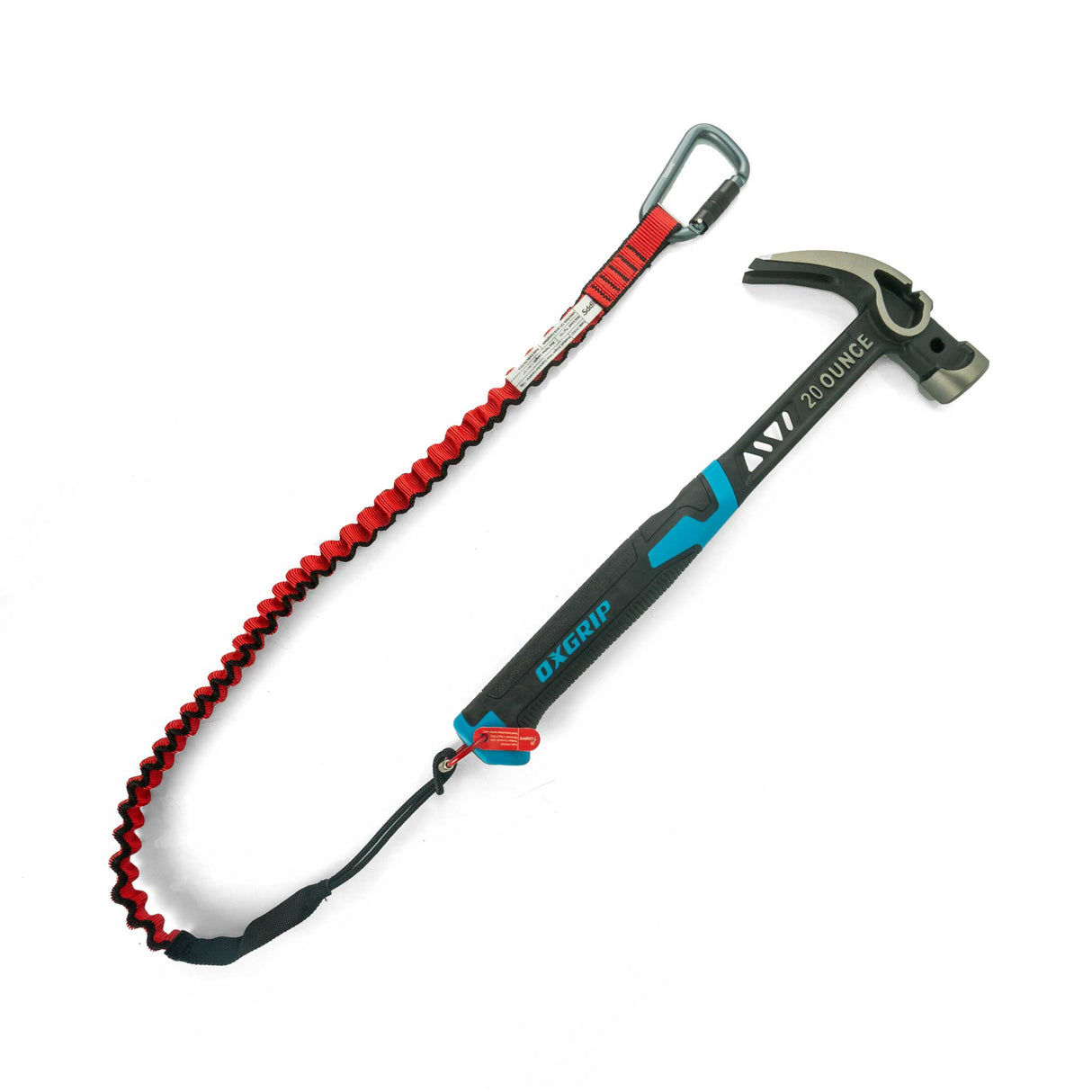 GRIPPS® Bungee Tether Dual-Action Carabiner – Heavy-Duty Drop Prevention Tool Tether