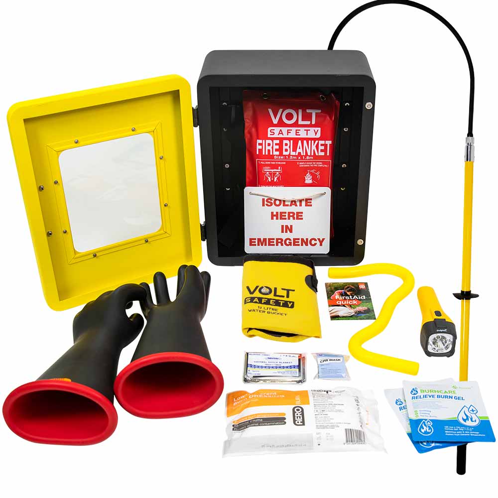 High Voltage Wall-Mounted Rescue Kit – Class 1 / 2 / 3 / 4