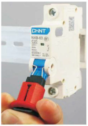 Miniature Circuit Breaker Lockout – Outward-Facing Pins