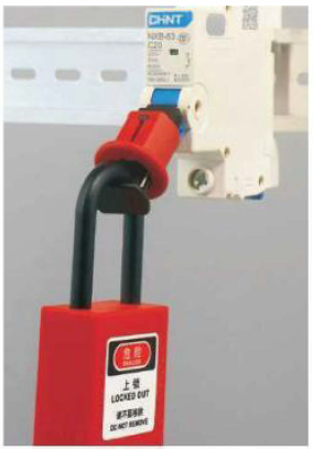 Miniature Circuit Breaker Lockout – Outward-Facing Pins
