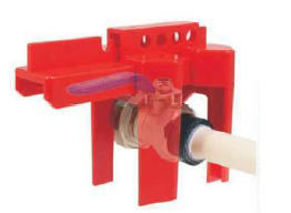 Installed on a DN25 valve, showing high-visibility safety design.