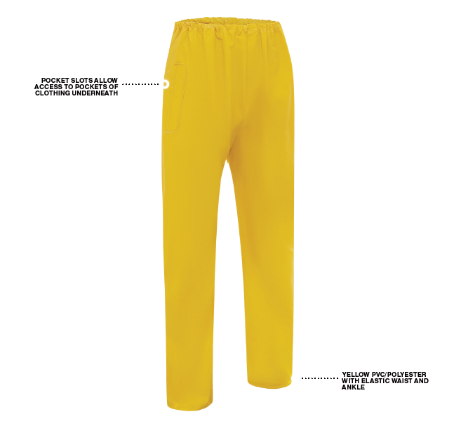 WORKIT® Yellow PVC Waterproof Rain Pants