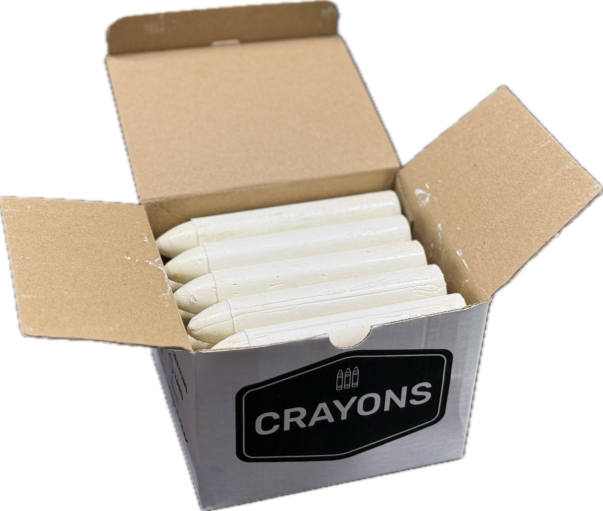 Giant LogMarker Crayon – White. Box of 20pcs