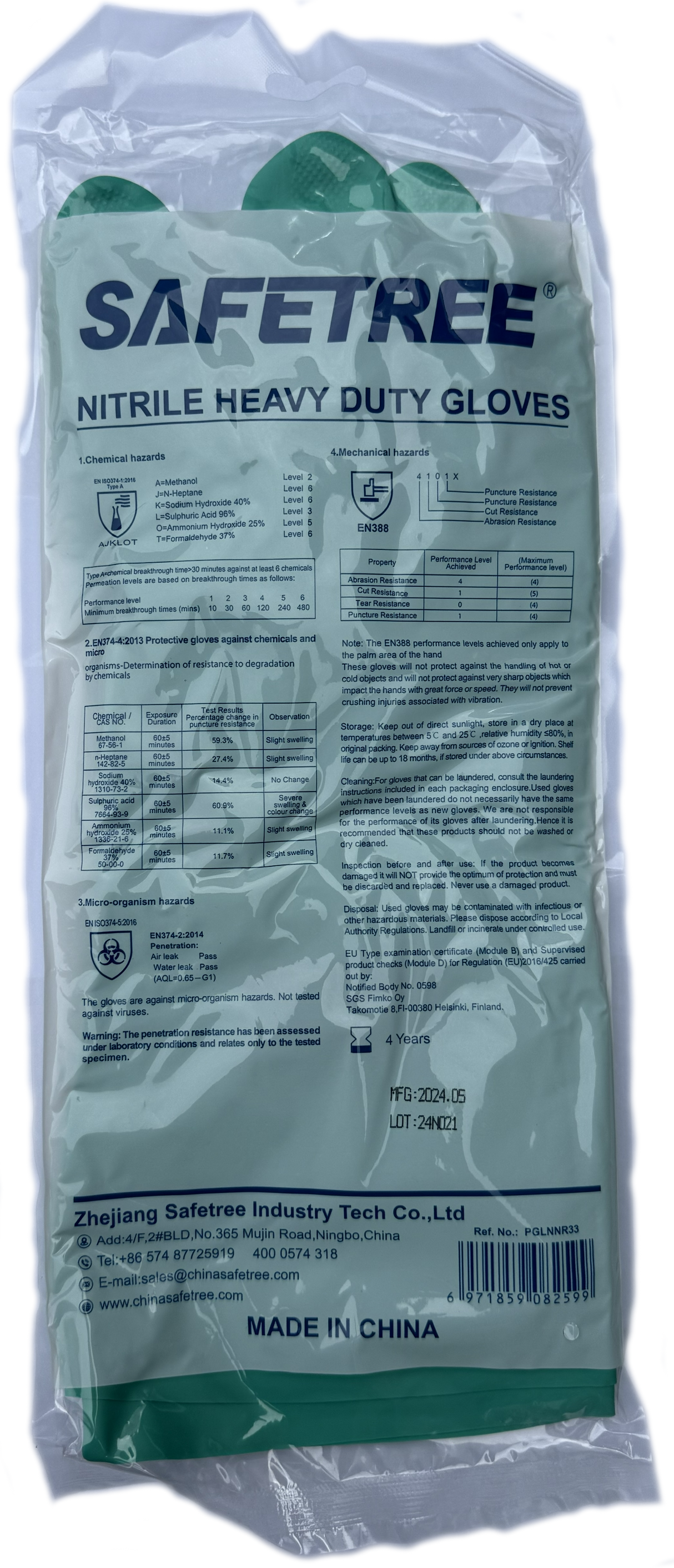 Nitrile Heavy Duty Gloves SAFETREE