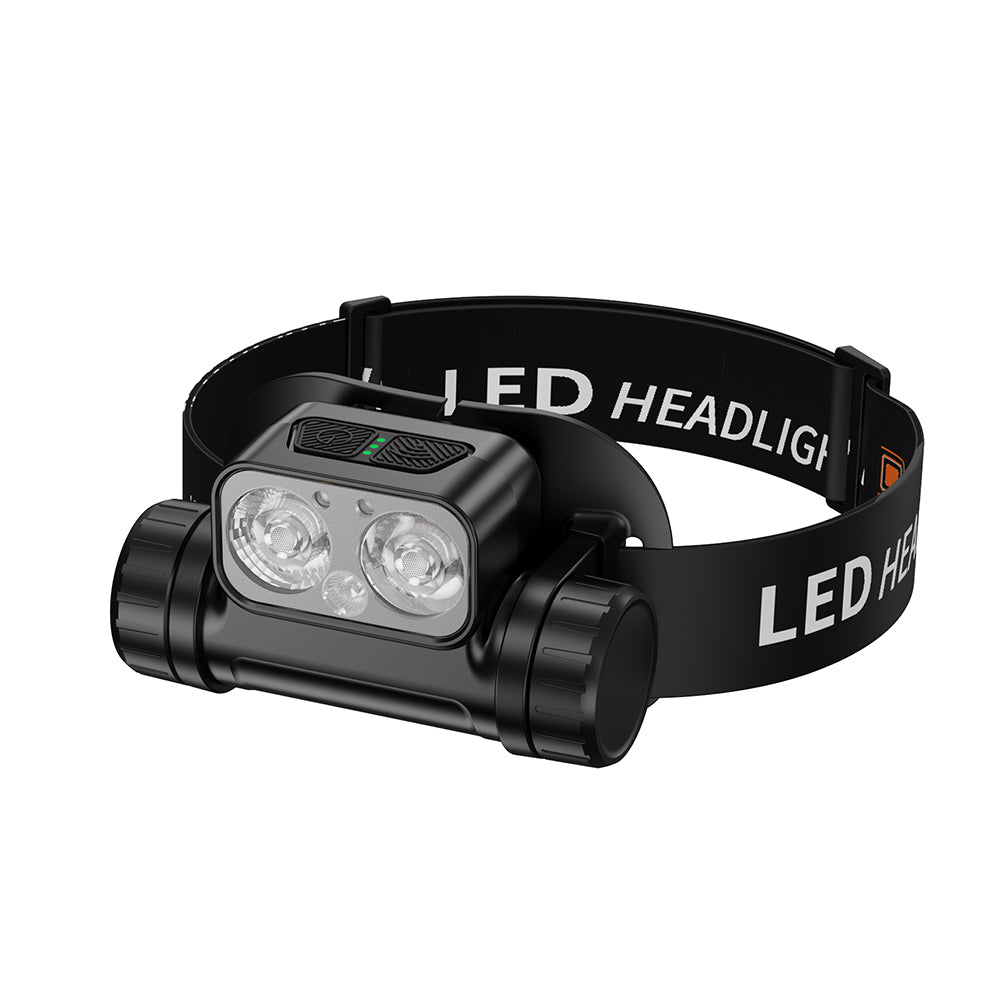 Portable USB Rechargeable LED Head Torch with Motion Sensor