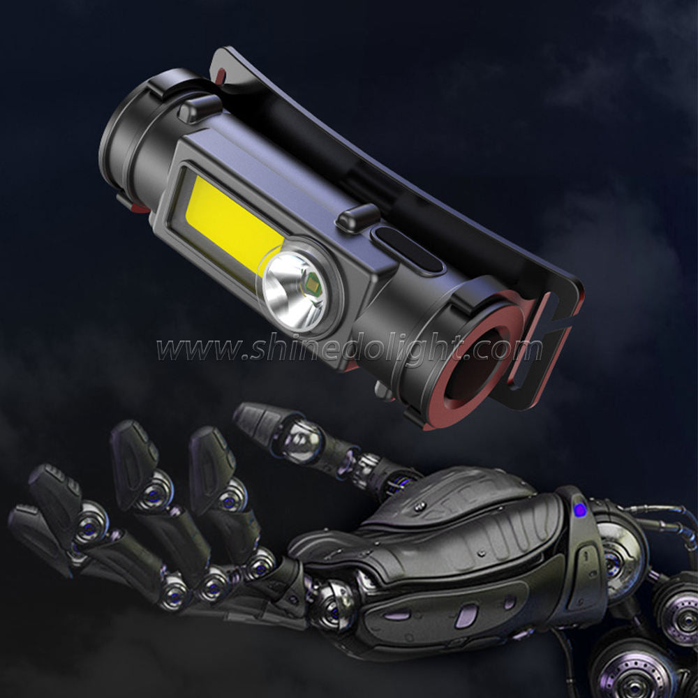 USB Rechargeable Dual Beam LED Head Torch