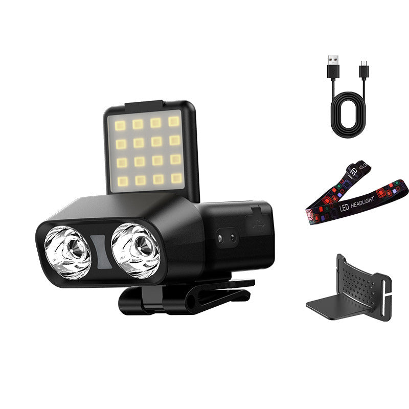 USB Rechargeable LED Head Torch – 1500mAh with Motion Sensor