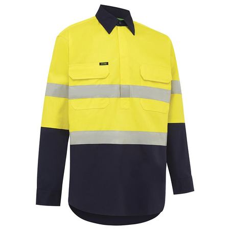 WORKIT® Hi-Vis Two-Tone Lightweight Closed Front Long Sleeve Gusset Cuff Taped Shirt