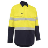 WORKIT® Hi-Vis Two-Tone Lightweight Closed Front Long Sleeve Gusset Cuff Taped Shirt
