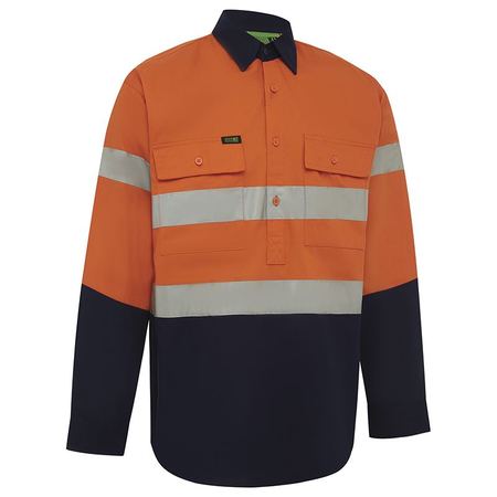 WORKIT® Hi-Vis Two-Tone Closed Front Regular Weight Taped Shirt