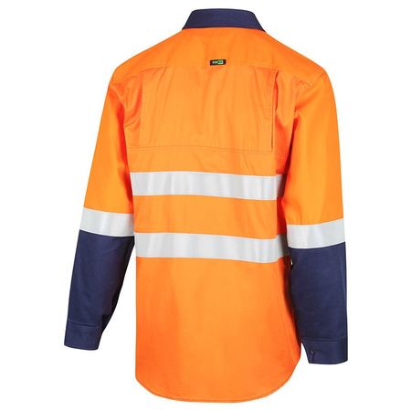 WORKIT® Hi-Vis Two-Tone Closed Front Dual Weight Welders Taped Shirt