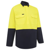 WORKIT® Hi-Vis Two-Tone Closed Front Dual Weight Welders Shirt