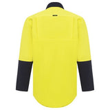 WORKIT® Hi-Vis Two-Tone Closed Front Dual Weight Welders Shirt