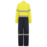 WORKIT® Hi-Vis Two-Tone Lightweight Cotton Taped Coverall with Nylon Studs