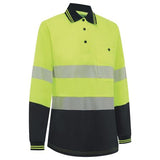 WORKIT® Women's Hi-Vis Long Sleeve Poly/Cotton Taped Polo Shirt