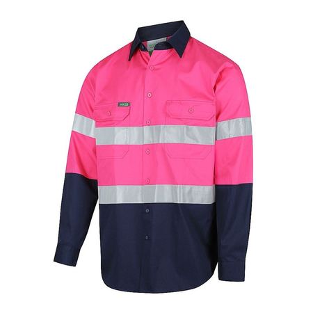 WORKIT® Hi-Vis Lightweight Long Sleeve Adjustable Cuff Taped Shirt