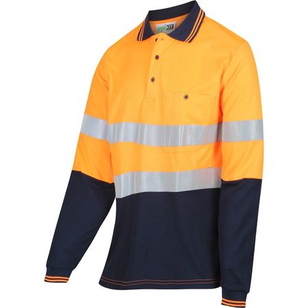 WORKIT® Women's Hi-Vis Long Sleeve Poly/Cotton Taped Polo Shirt