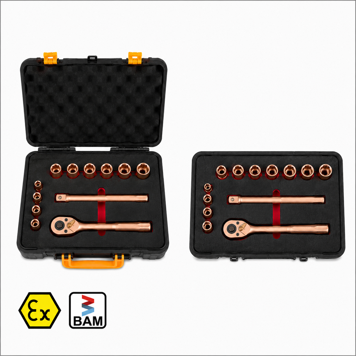 1/2" Drive Non-Sparking Socket Set – 13 Piece