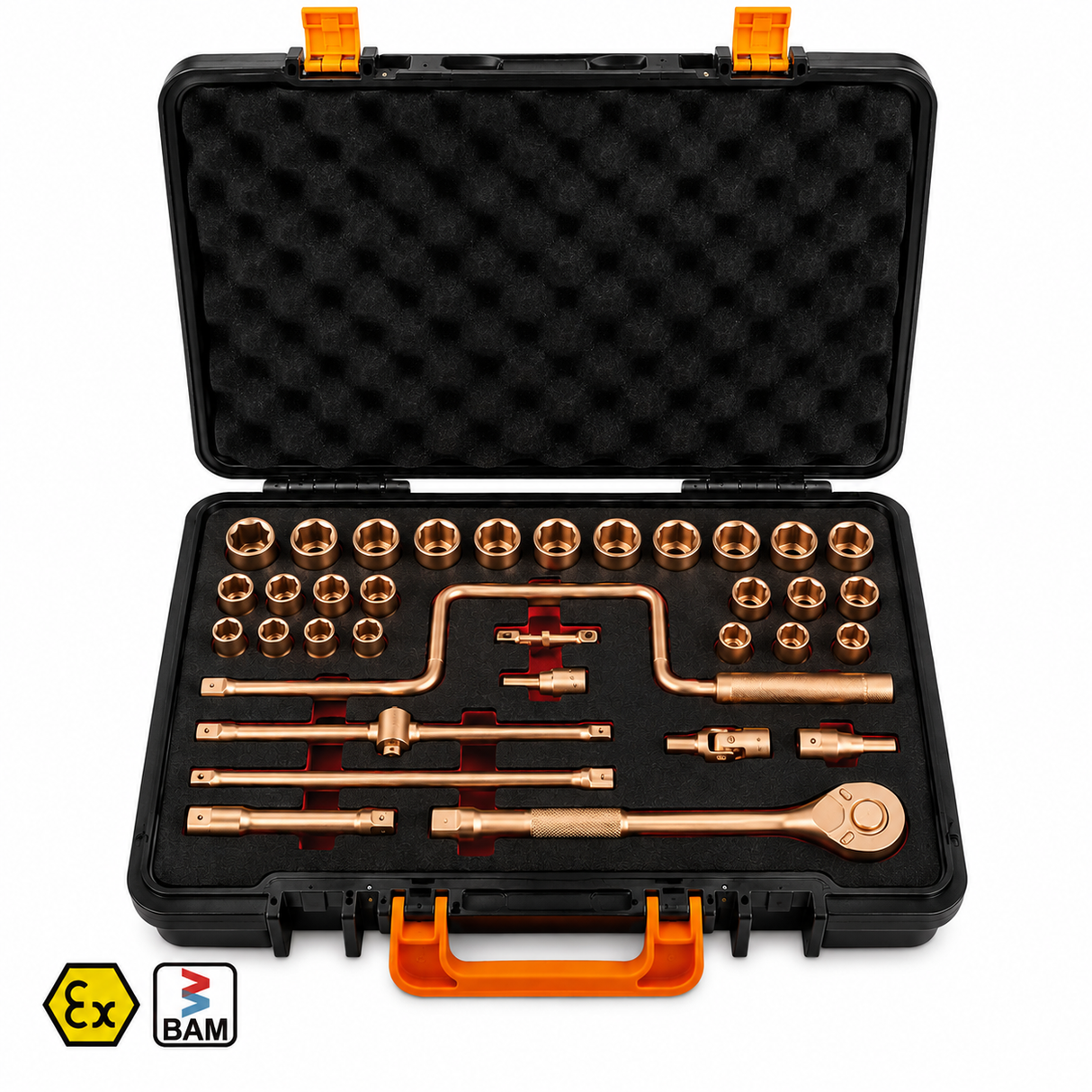 1/2" Drive Non-Sparking Socket Set – 28 Piece
