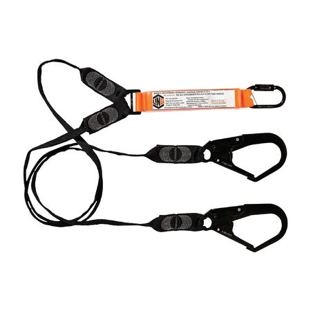 LINQ® Elite Double Leg Shock Absorbing Webbing Lanyard