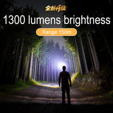 USB Rechargeable LED Head Torch with Motion Sensor & Floodlight