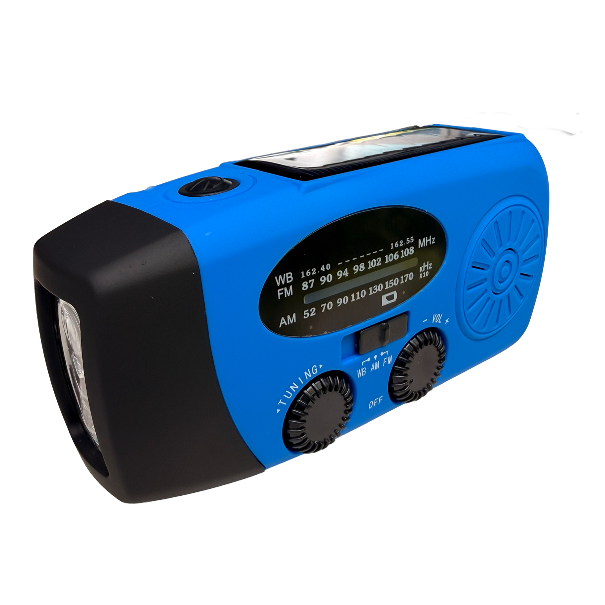 Solar Emergency Dynamo Radio + Flashlight (2000mAh)