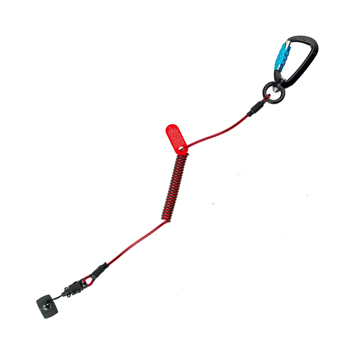 GRIPPS® Coil E-Tether with Dual-Locking Carabiner & E-Catch – 0.5 kg / 1.1 lb Drop-Prevention Device Tether