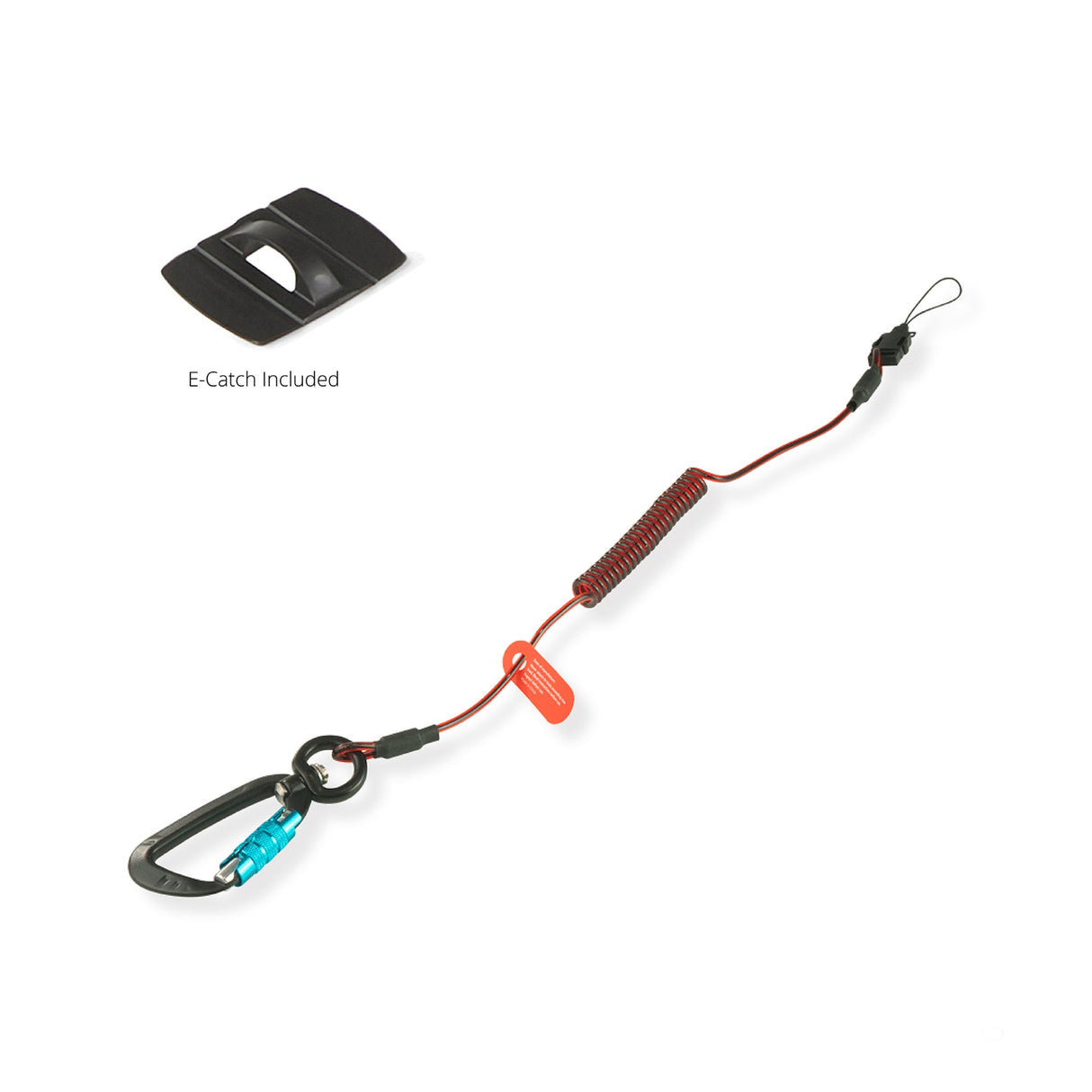 GRIPPS® Coil E-Tether with Dual-Locking Carabiner & E-Catch – 0.5 kg / 1.1 lb Drop-Prevention Device Tether