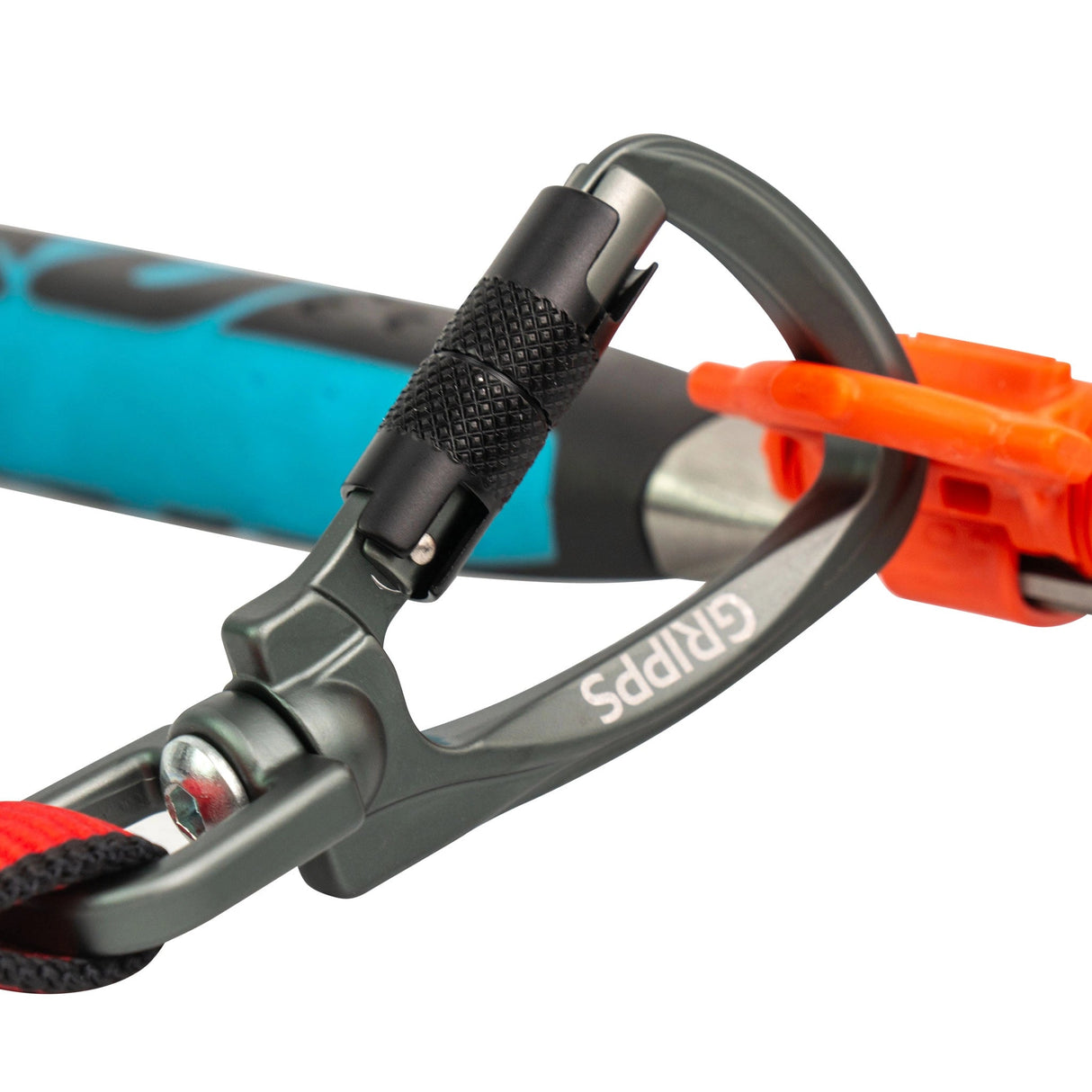 GRIPPS® Bungee Tether Dual-Action Swivel Carabiner – Heavy-Duty Drop Prevention Tether