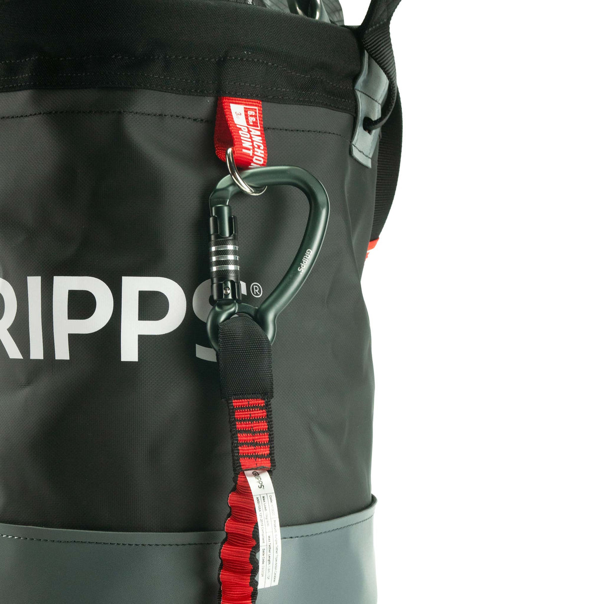 GRIPPS® Bungee Tether Triple-Action Carabiner – 18 kg / 40 lb Drop-Prevention Tool Tether