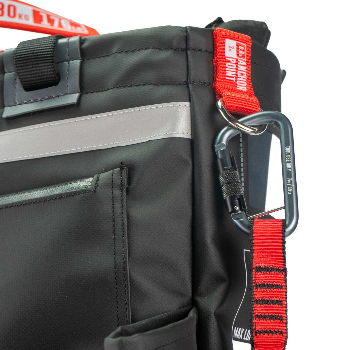 GRIPPS® Bungee Tether Dual-Action Carabiner – Heavy-Duty Drop Prevention Tool Tether