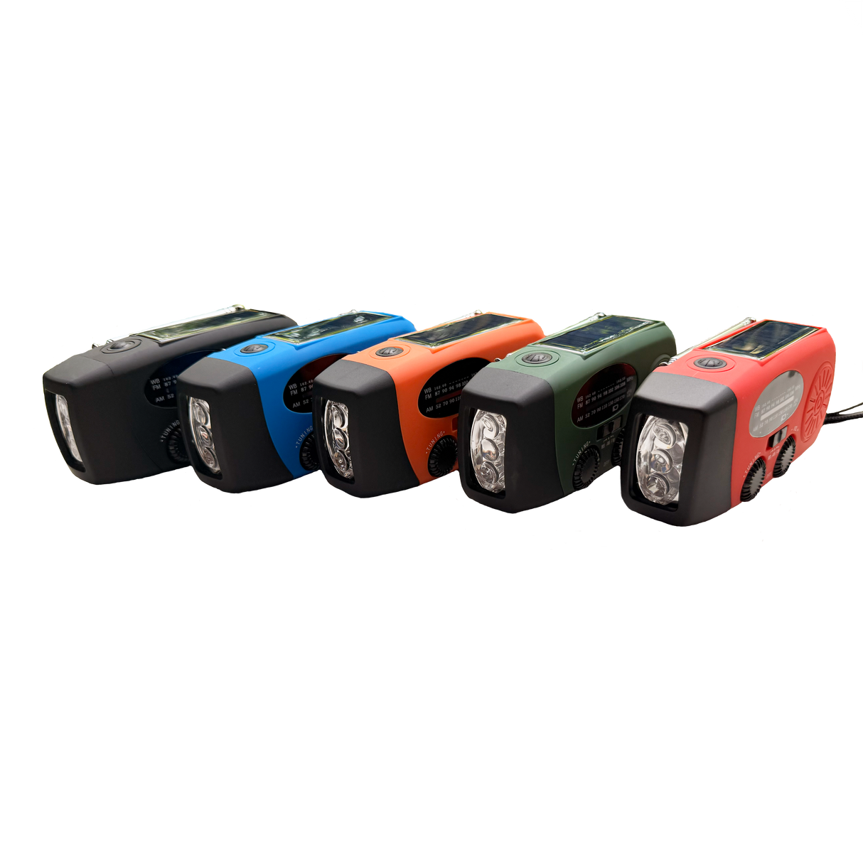 Solar Emergency Dynamo Radio + Flashlight (2000mAh)