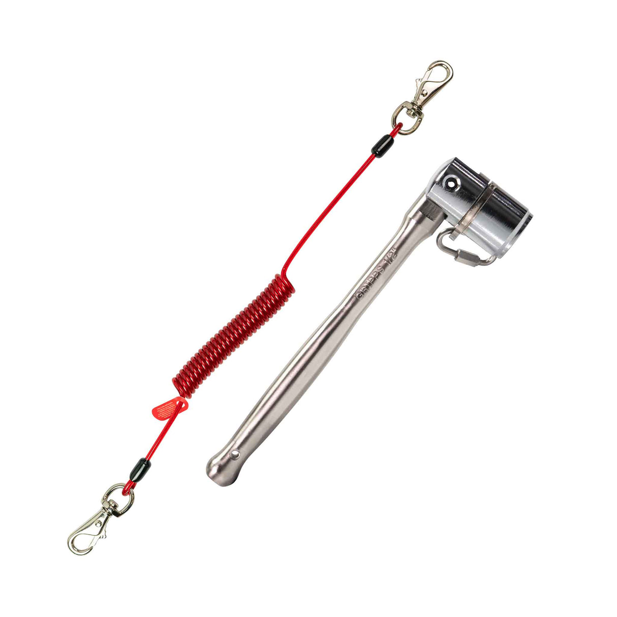 GRIPPS® Stainless Steel Scaffold Key 1/2” (24 mm) with Coil Tether – Single-Action