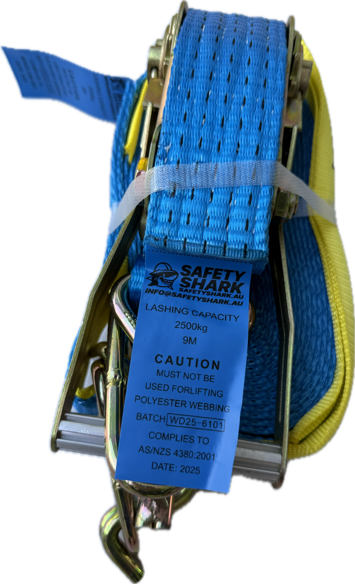Ratchet Tie Down Strap with Swan Hook – AS/NZS 4380 Certified 50mm x 9m